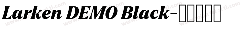 Larken DEMO Black字体转换